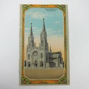 Sainte Ste. Anne De Beaupre New Basilica Quebec Canada Art Print Card Curt Teich